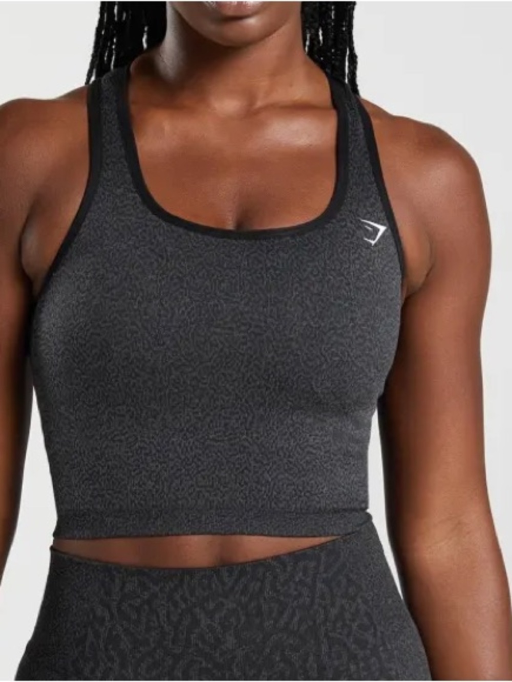 Gymshark Adapt Animal Seamless Crop Tank - Reef | Black XXL